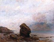 Gustave Courbet Isolated Rock (Le Rocher isolx) oil painting artist
